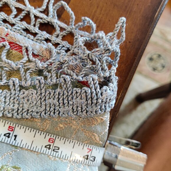 Reversible Vintage Tapestry Silk Bedspread - Picture 7 of 12